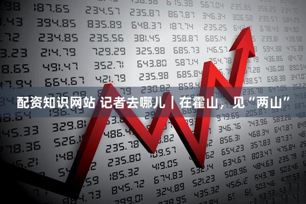 配资知识网站 记者去哪儿｜在霍山，见“两山”